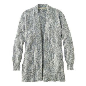 L.L. Bean Women's Cotton Ragg Sweater, Open Cardigan -- Petite, XL - Natural